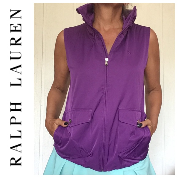 RALPH LAUREN GOLF POLO PONY PURPLE SLEEVELESS VEST SMALL - Picture 1 of 11